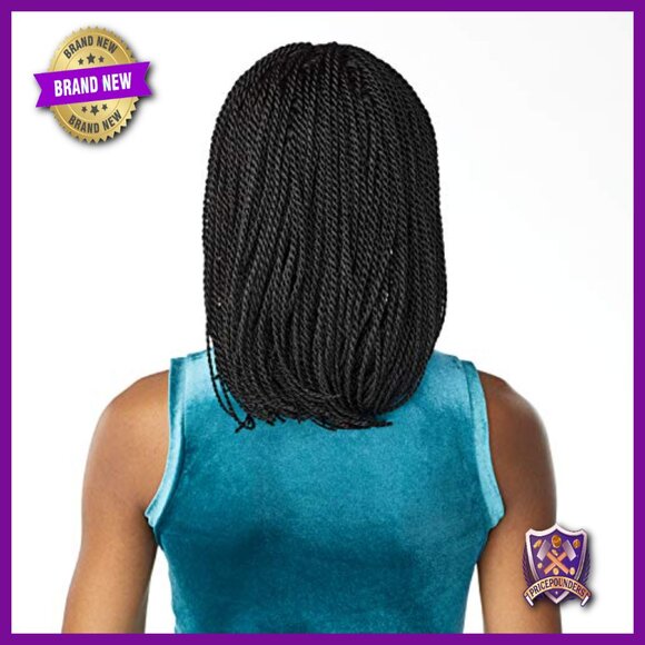 Hand Tied Swiss Lace Braided Wig With Large Parting Area